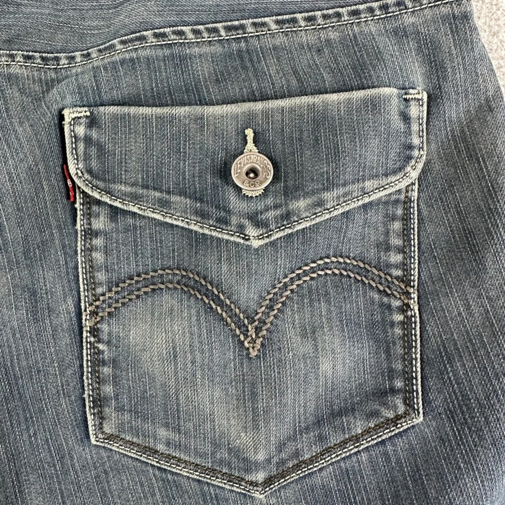 Levi's 514 Jeans Mens W36 L30 Blue Slim Straight Denim Pant Whisker Flap Pockets